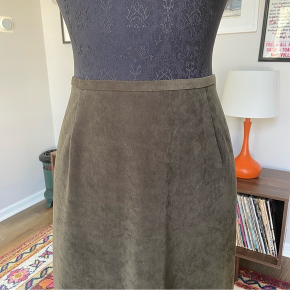 Tribal Stretch-Extensible Green A-Line Midi Skirt Women's 12 - Picture 4 of 5